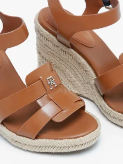 Sandales semelle compensée en cuir TOMMY HILFIGER