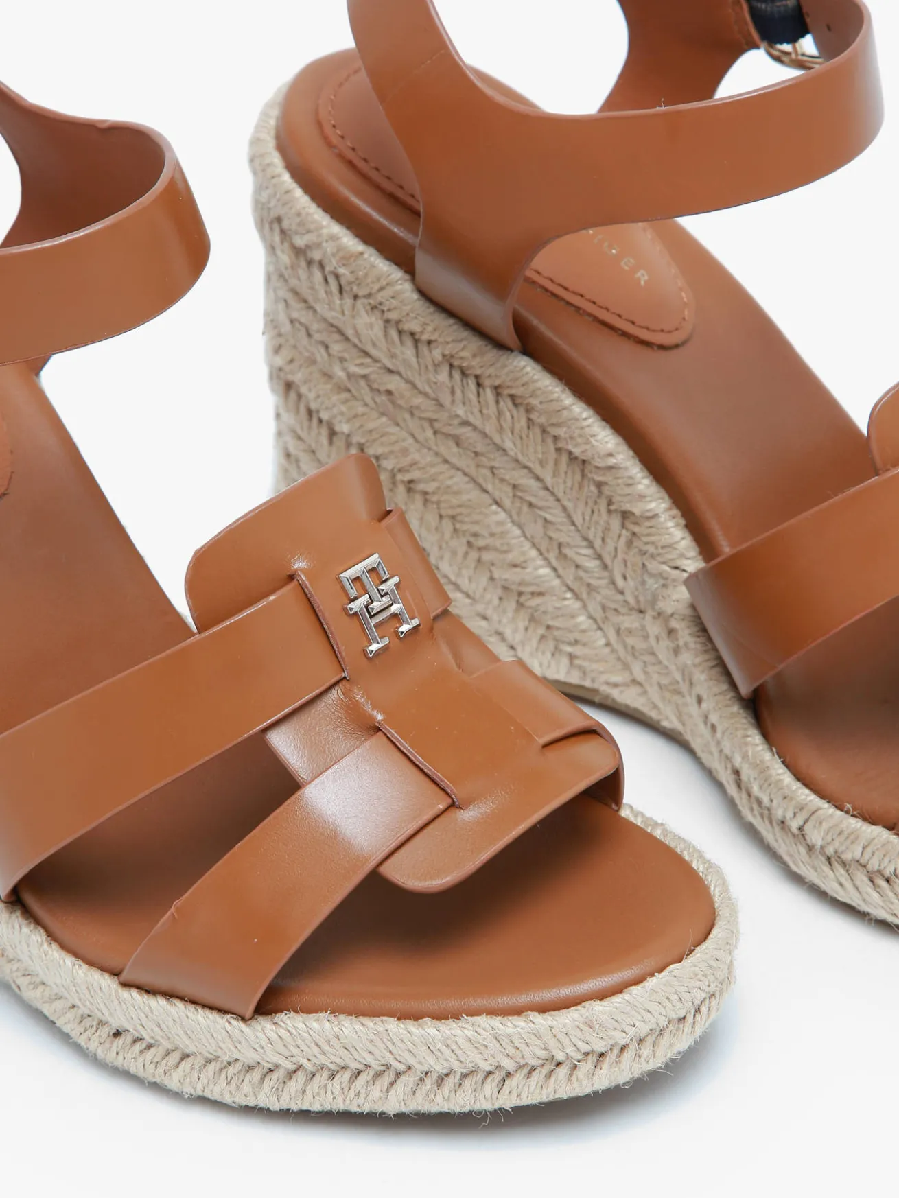 Sandales semelle compensée en cuir TOMMY HILFIGER