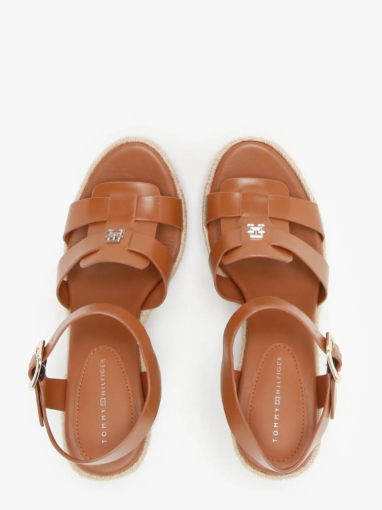Sandales semelle compensée en cuir TOMMY HILFIGER