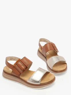 Sandales semelle compensée en cuir REMONTE