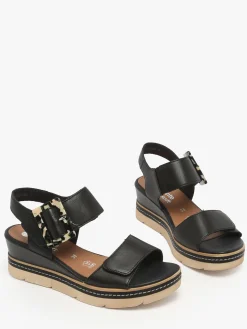 Sandales semelle compensée en cuir REMONTE