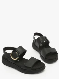 Sandales semelle compensée en cuir REMONTE