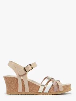 Sandales talon compensé en cuir MEPHISTO