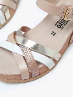 Sandales talon compensé en cuir MEPHISTO