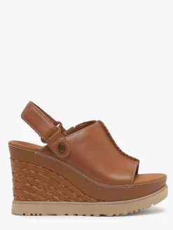 Sandales talon compensé en cuir UGG