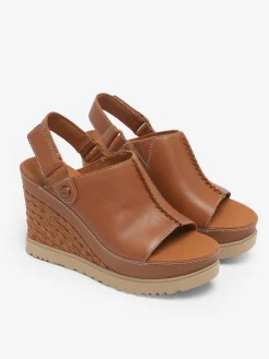 Sandales talon compensé en cuir UGG