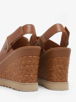 Sandales talon compensé en cuir UGG