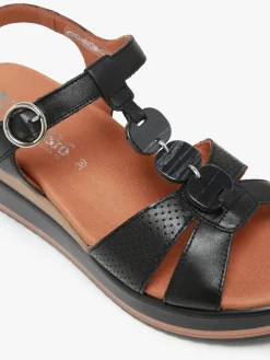 Sandales talon compensé en cuir MEPHISTO