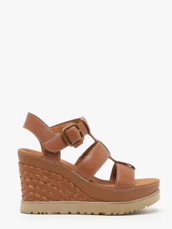 Sandales talon compensé en cuir UGG