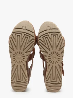 Sandales talon compensé en cuir UGG