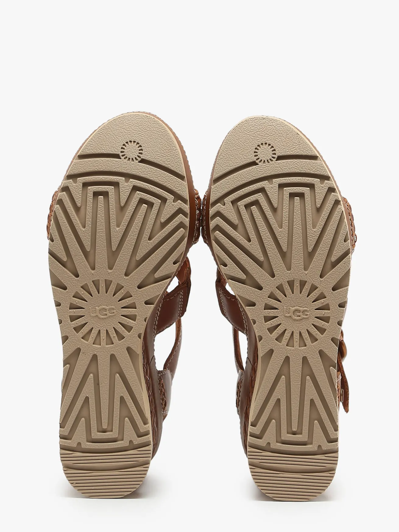 Sandales talon compensé en cuir UGG