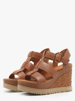 Sandales talon compensé en cuir UGG