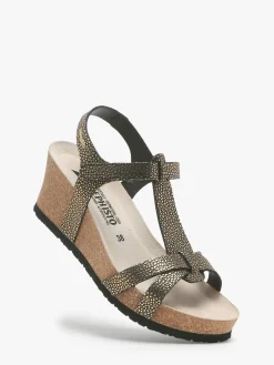 Sandales talon compensé en cuir MEPHISTO