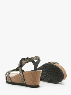 Sandales talon compensé en cuir MEPHISTO