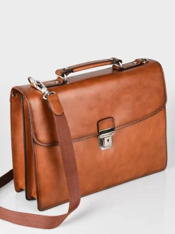 Serviette Crosta 2 compartiments cuir ETRIER
