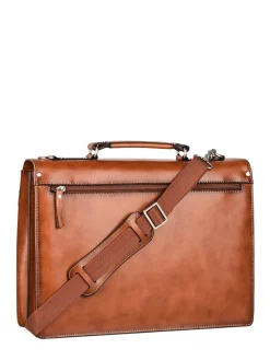 Serviette Crosta 2 compartiments cuir ETRIER