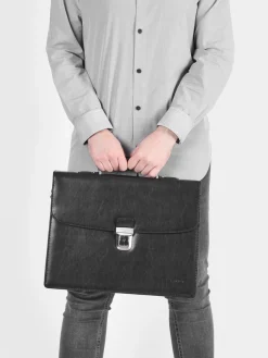 Serviette Crosta 2 compartiments cuir ETRIER