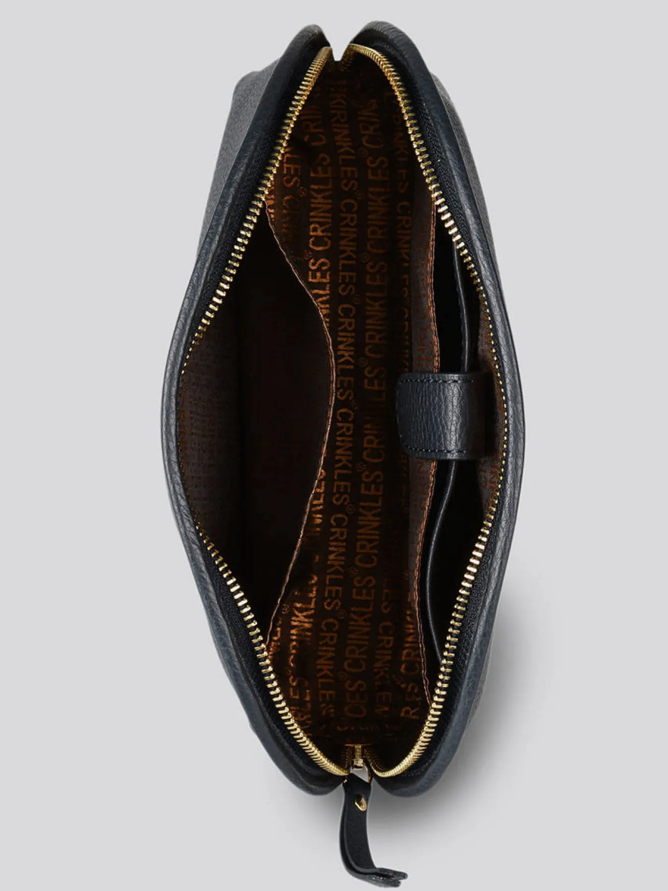 Trousse zippée Caviar cuir CRINKLES