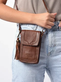 Étui téléphone cuir BASILIC PEPPER