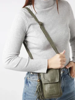 Étui téléphone cuir BASILIC PEPPER