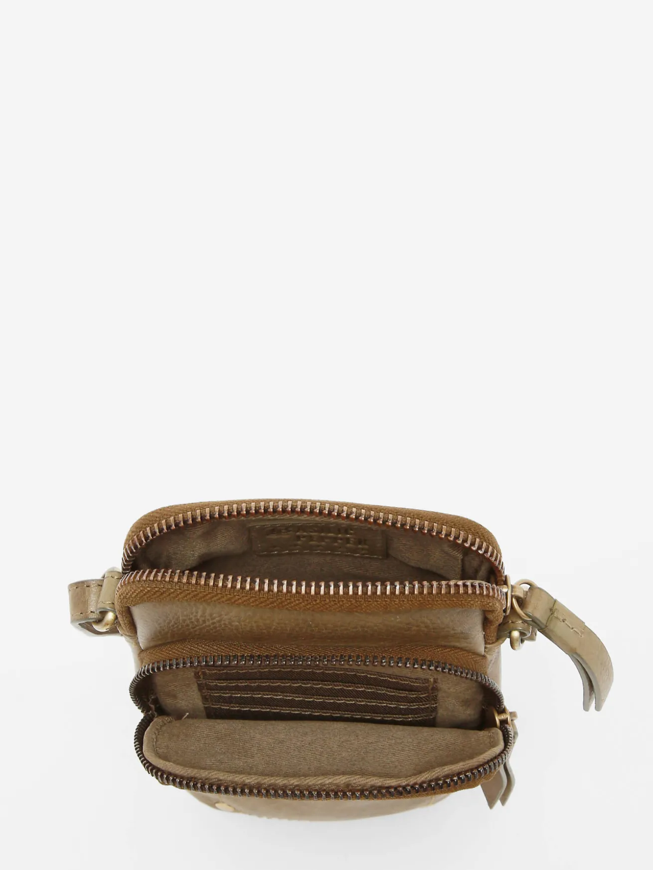 Étui téléphone et bandoulière cuir BASILIC PEPPER